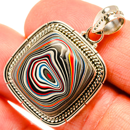 Fordite Pendants handcrafted by Ana Silver Co - PD27494