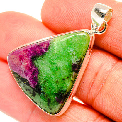 Ruby Zoisite Pendants handcrafted by Ana Silver Co - PD27509