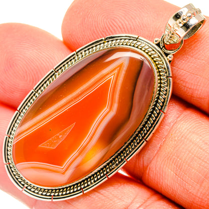 Botswana Agate Pendants handcrafted by Ana Silver Co - PD27520