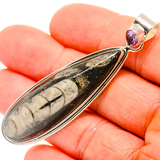 Orthoceras Fossil Pendants handcrafted by Ana Silver Co - PD27527