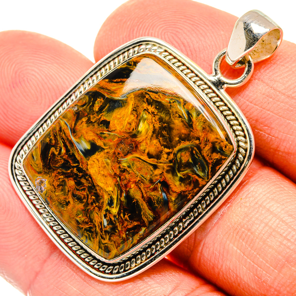 Golden Pietersite Pendants handcrafted by Ana Silver Co - PD27542