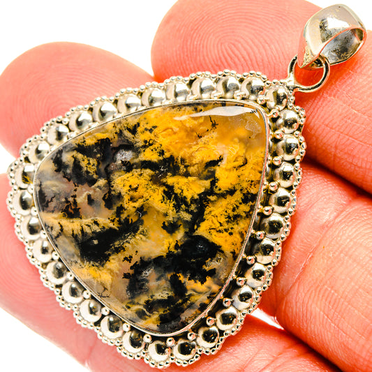 Plume Agate Pendants handcrafted by Ana Silver Co - PD27547