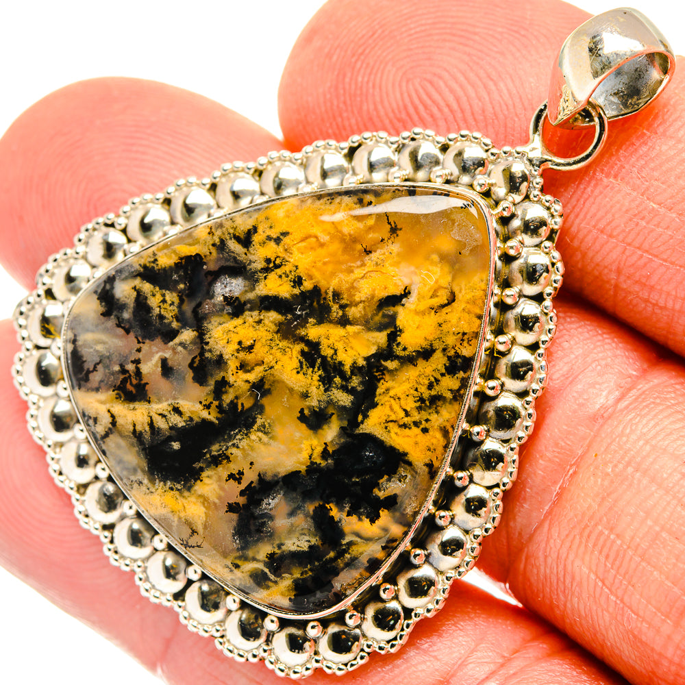 Plume Agate Pendants handcrafted by Ana Silver Co - PD27547