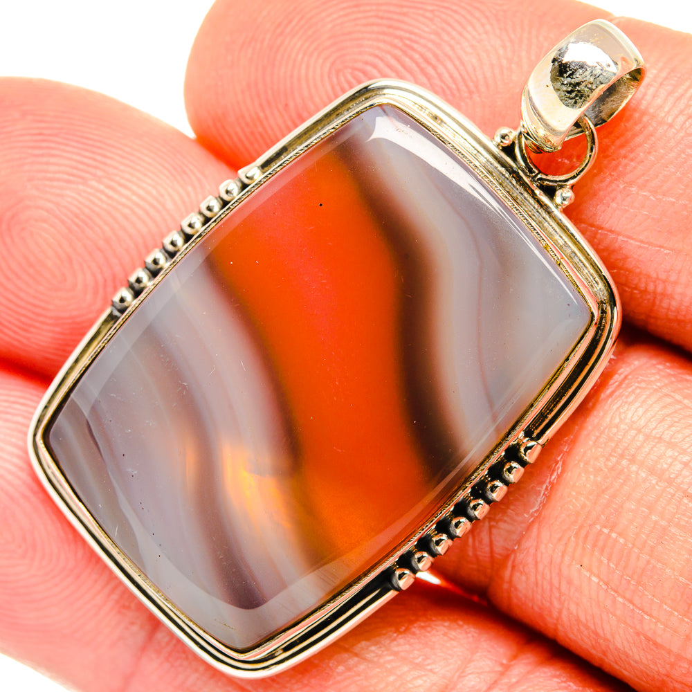 Botswana Agate Pendants handcrafted by Ana Silver Co - PD27581