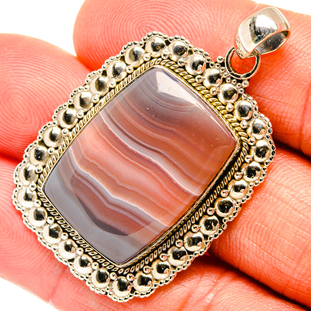 Botswana Agate Pendants handcrafted by Ana Silver Co - PD27582