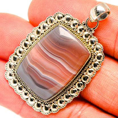 Botswana Agate Pendants handcrafted by Ana Silver Co - PD27582
