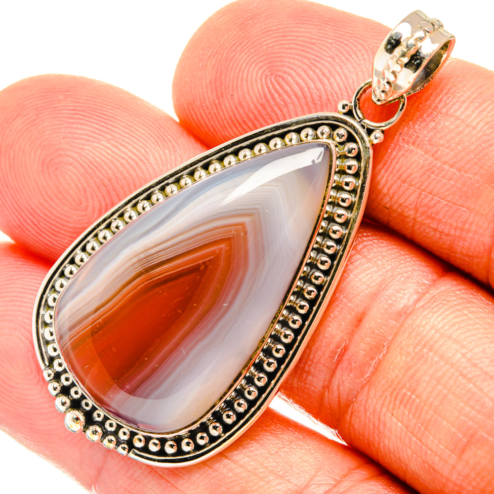 Botswana Agate Pendants handcrafted by Ana Silver Co - PD27585