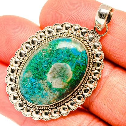 Chrysocolla Pendants handcrafted by Ana Silver Co - PD27588