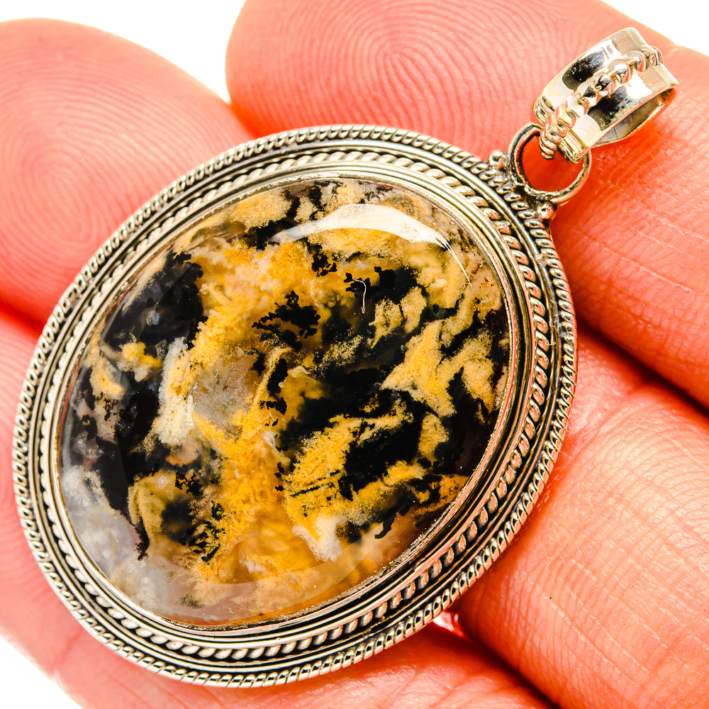 Plume Agate Pendants handcrafted by Ana Silver Co - PD27589