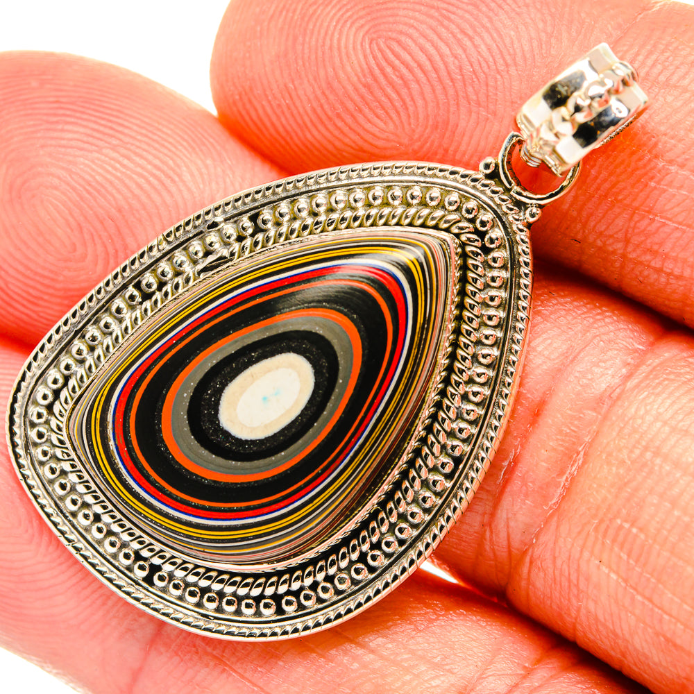 Fordite Pendants handcrafted by Ana Silver Co - PD27601