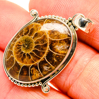 Ammonite Fossil Pendants handcrafted by Ana Silver Co - PD27606