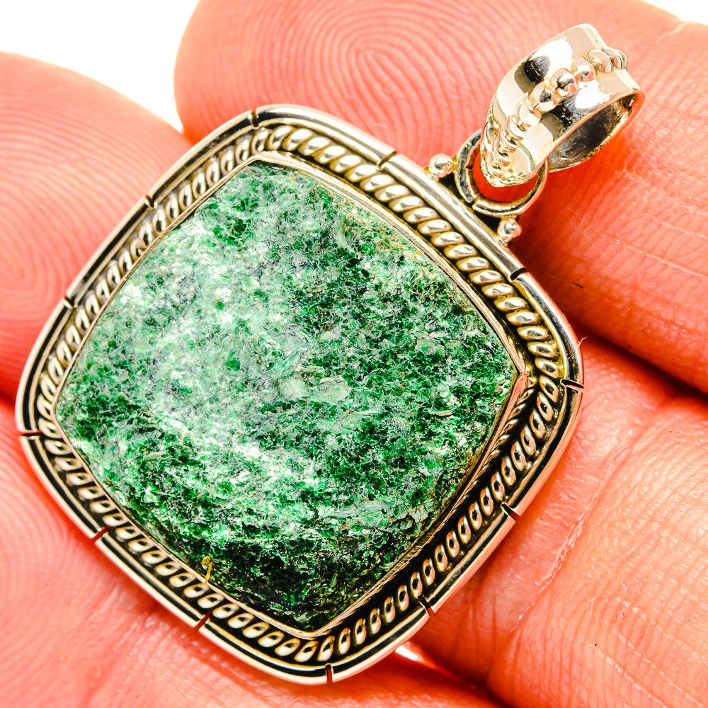 Green Fuchsite Pendants handcrafted by Ana Silver Co - PD27611