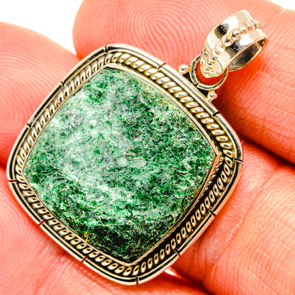 Green Fuchsite Pendants handcrafted by Ana Silver Co - PD27611