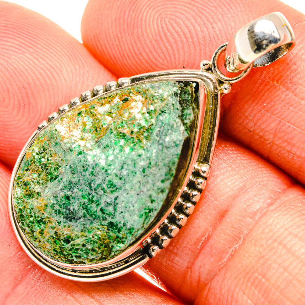 Green Fuchsite Pendants handcrafted by Ana Silver Co - PD27614
