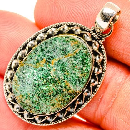 Green Fuchsite Pendants handcrafted by Ana Silver Co - PD27615