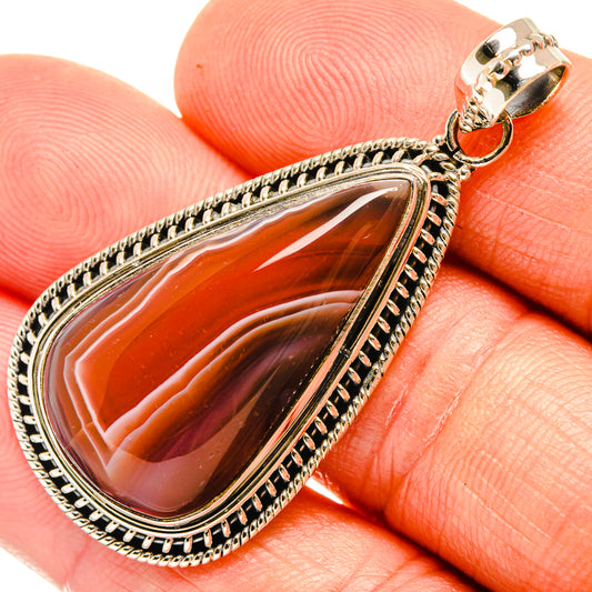 Red Botswana Agate Pendants handcrafted by Ana Silver Co - PD27633