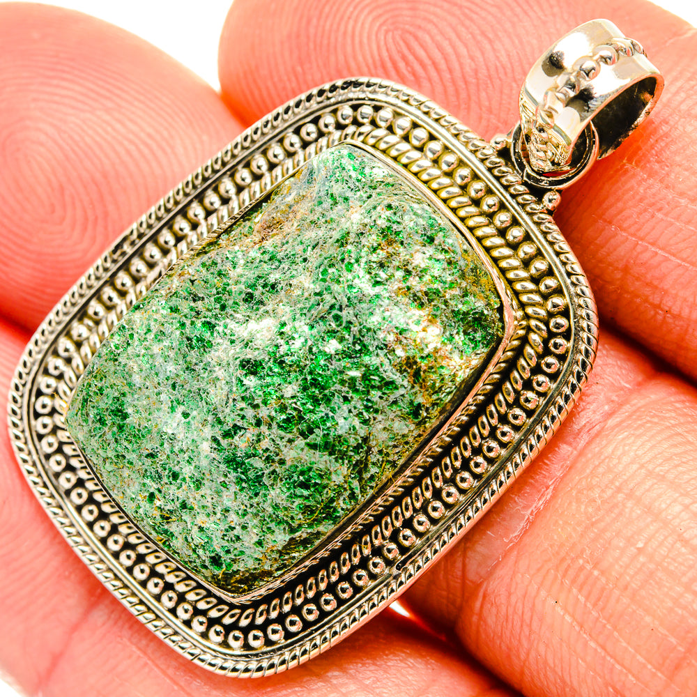 Green Fuchsite Pendants handcrafted by Ana Silver Co - PD27641