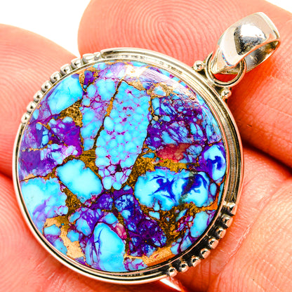 Purple Copper Composite Turquoise Pendants handcrafted by Ana Silver Co - PD27654