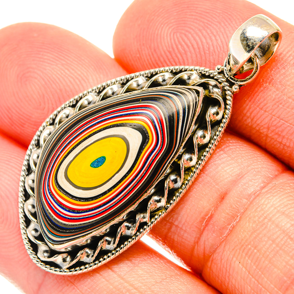 Fordite Pendants handcrafted by Ana Silver Co - PD27676