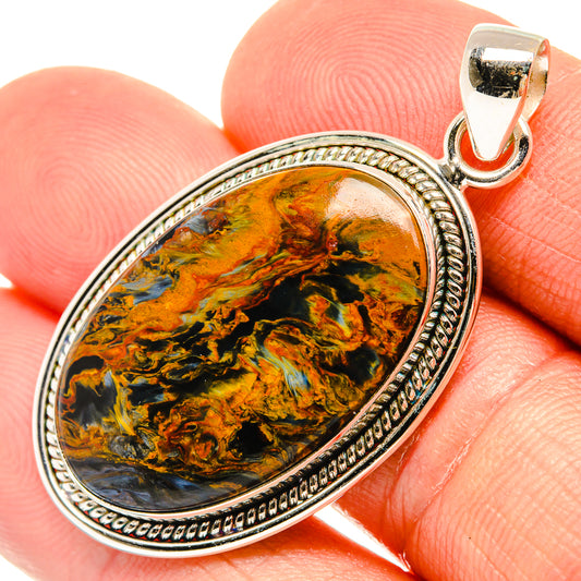 Golden Pietersite Pendants handcrafted by Ana Silver Co - PD27684