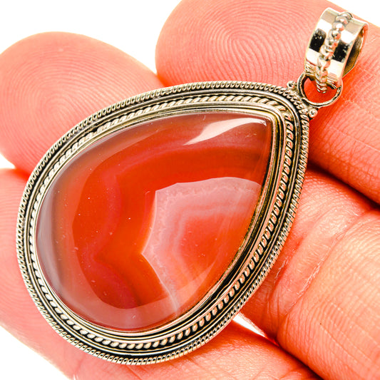 Red Botswana Agate Pendants handcrafted by Ana Silver Co - PD27695