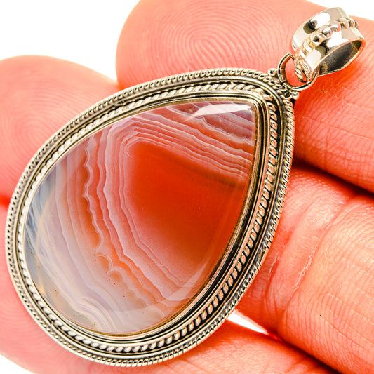 Red Botswana Agate Pendants handcrafted by Ana Silver Co - PD27698