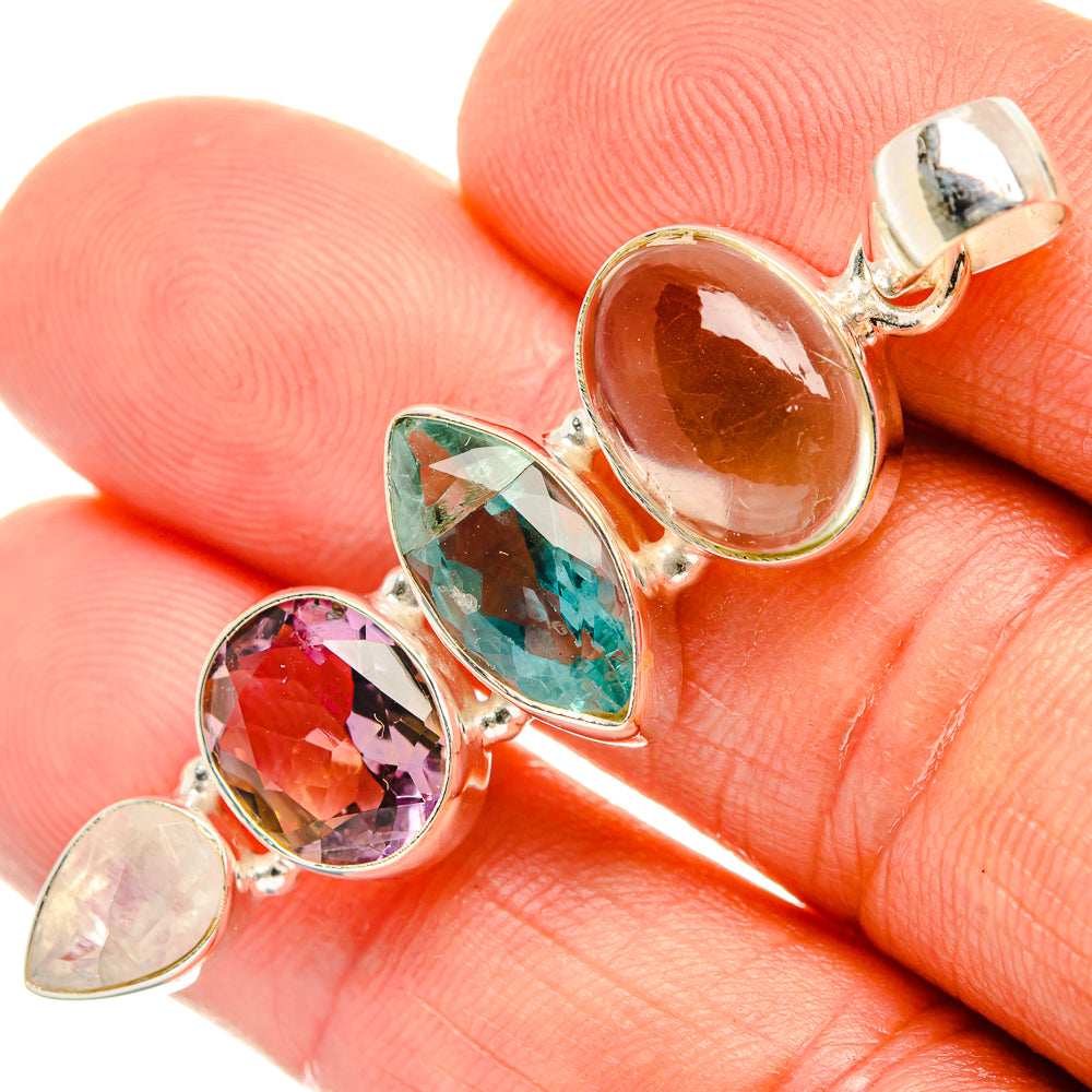 Aquamarine Pendants handcrafted by Ana Silver Co - PD27726