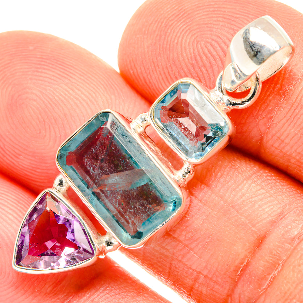 Blue Topaz Pendants handcrafted by Ana Silver Co - PD27727