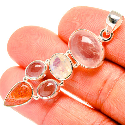 Rose Quartz Pendants handcrafted by Ana Silver Co - PD27739
