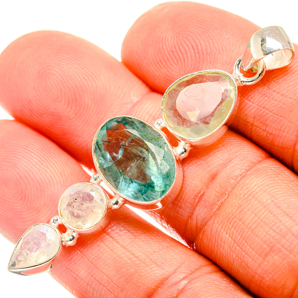 Green Fluorite Pendants handcrafted by Ana Silver Co - PD27741