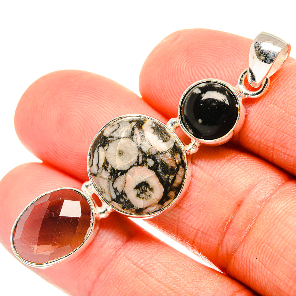 Crinoid Fossil Pendants handcrafted by Ana Silver Co - PD27743