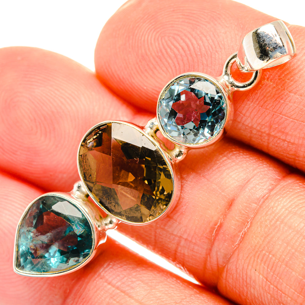Smoky Quartz Pendants handcrafted by Ana Silver Co - PD27746