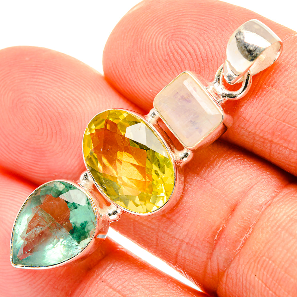 Lemon Quartz Pendants handcrafted by Ana Silver Co - PD27747