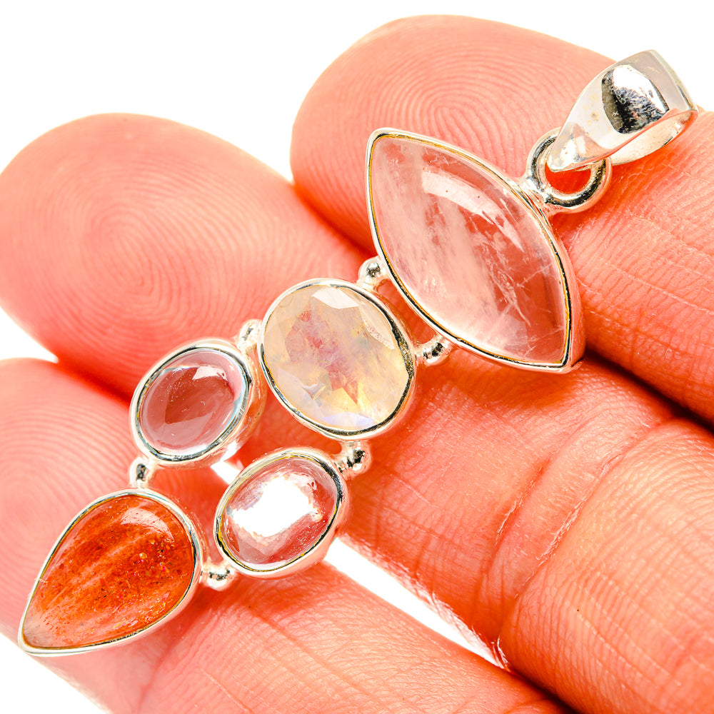 Rose Quartz Pendants handcrafted by Ana Silver Co - PD27748
