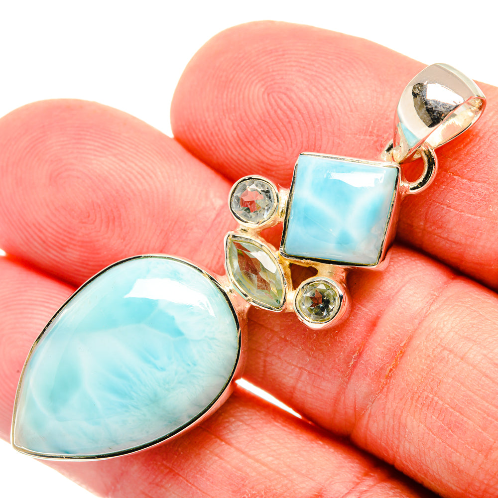 Larimar Pendants handcrafted by Ana Silver Co - PD27851