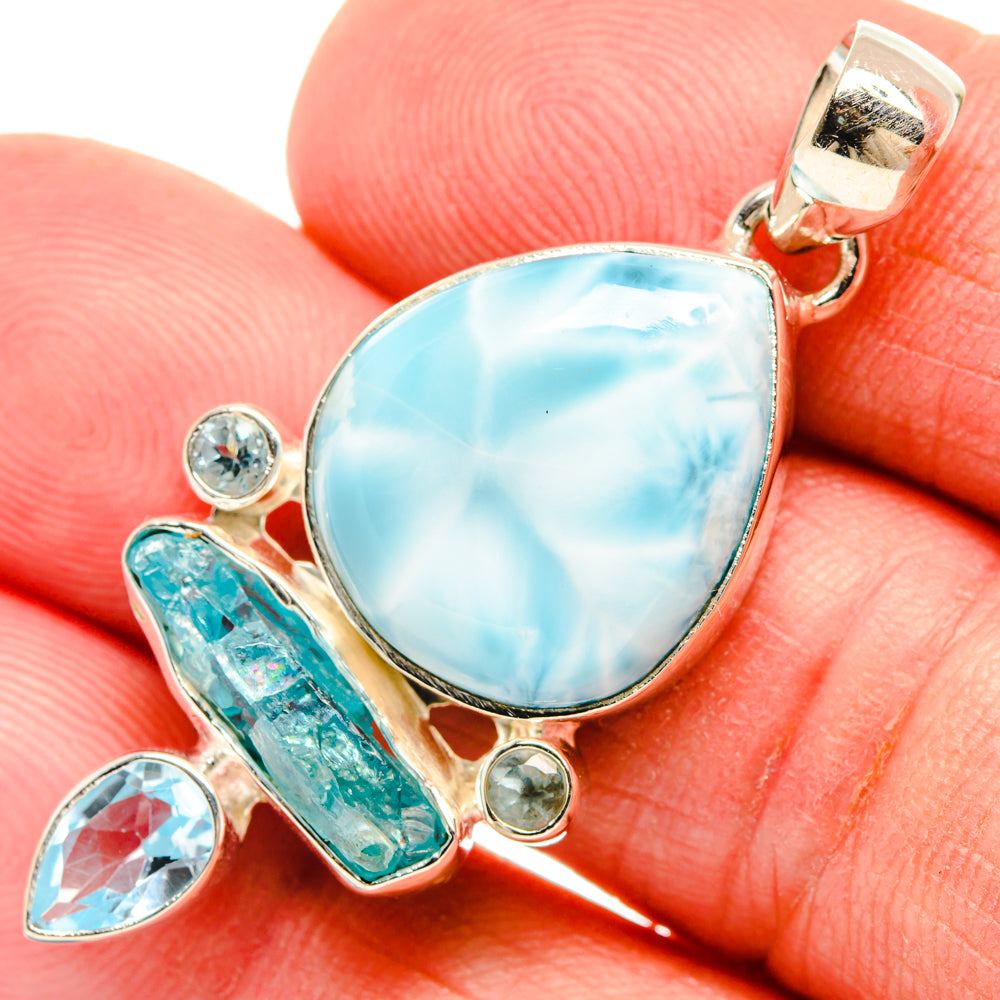 Larimar Pendants handcrafted by Ana Silver Co - PD27852