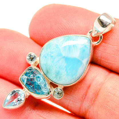 Larimar Pendants handcrafted by Ana Silver Co - PD27854