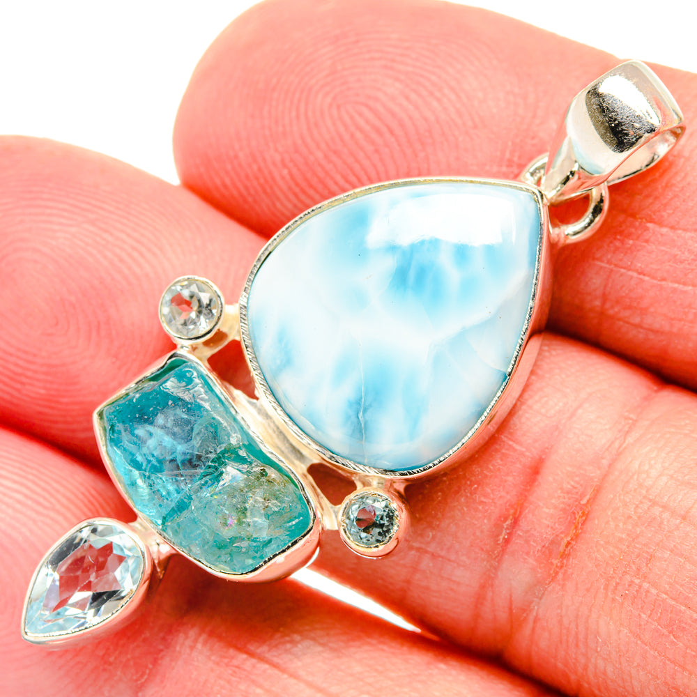 Larimar Pendants handcrafted by Ana Silver Co - PD27855
