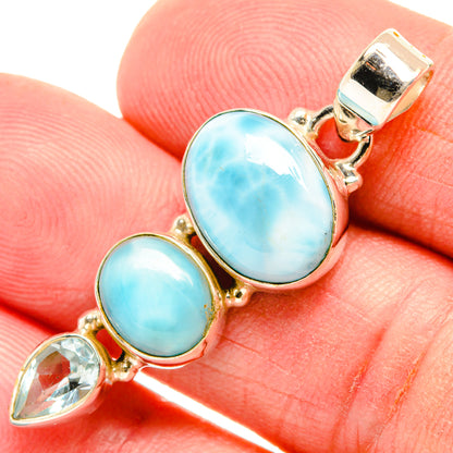 Larimar Pendants handcrafted by Ana Silver Co - PD27858