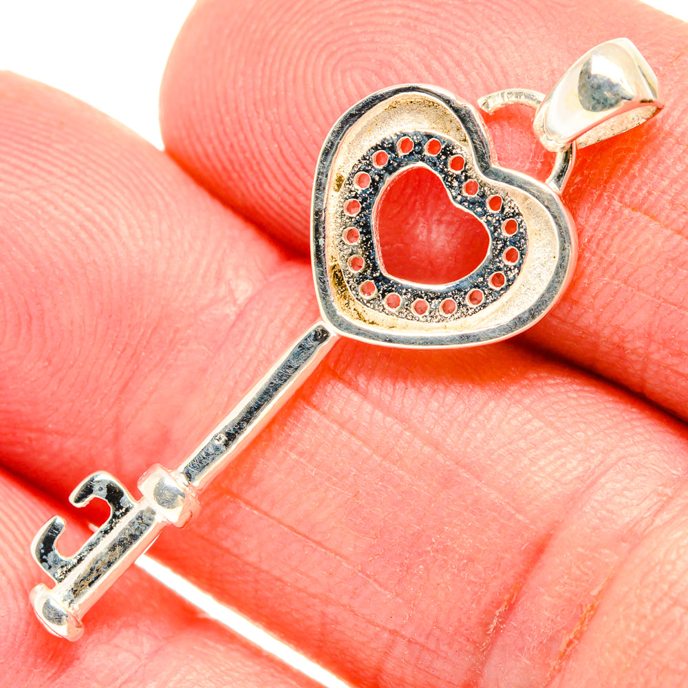 Heart Key Pendants handcrafted by Ana Silver Co - PD27860