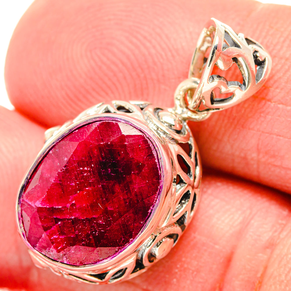 Ruby Pendants handcrafted by Ana Silver Co - PD27862