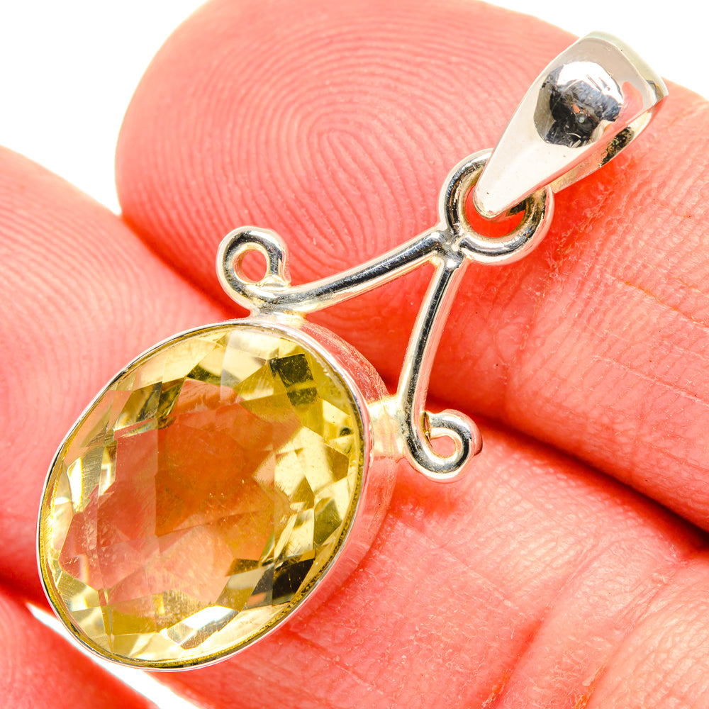 Lemon Quartz Pendants handcrafted by Ana Silver Co - PD27864