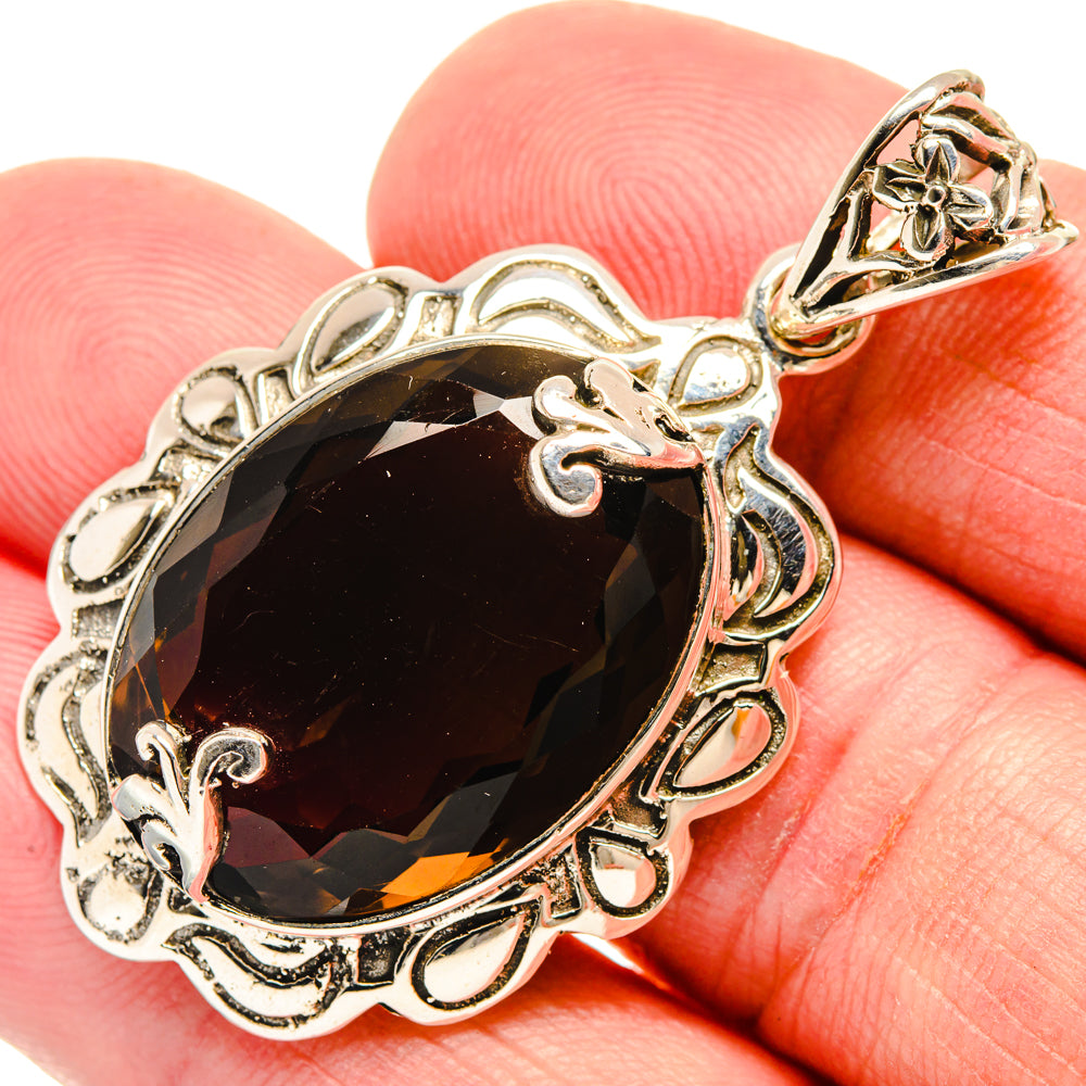 Smoky Quartz Pendants handcrafted by Ana Silver Co - PD27874