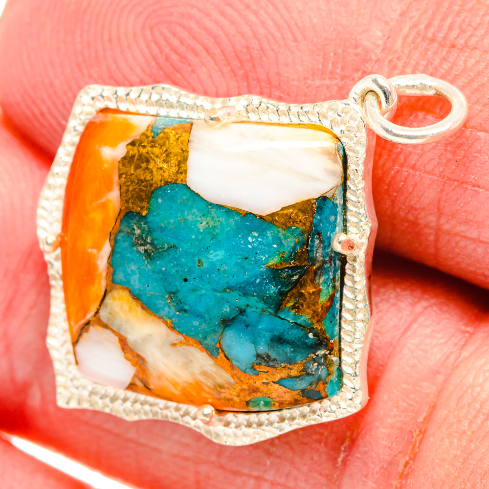 Spiny Oyster Turquoise Pendants handcrafted by Ana Silver Co - PD27875