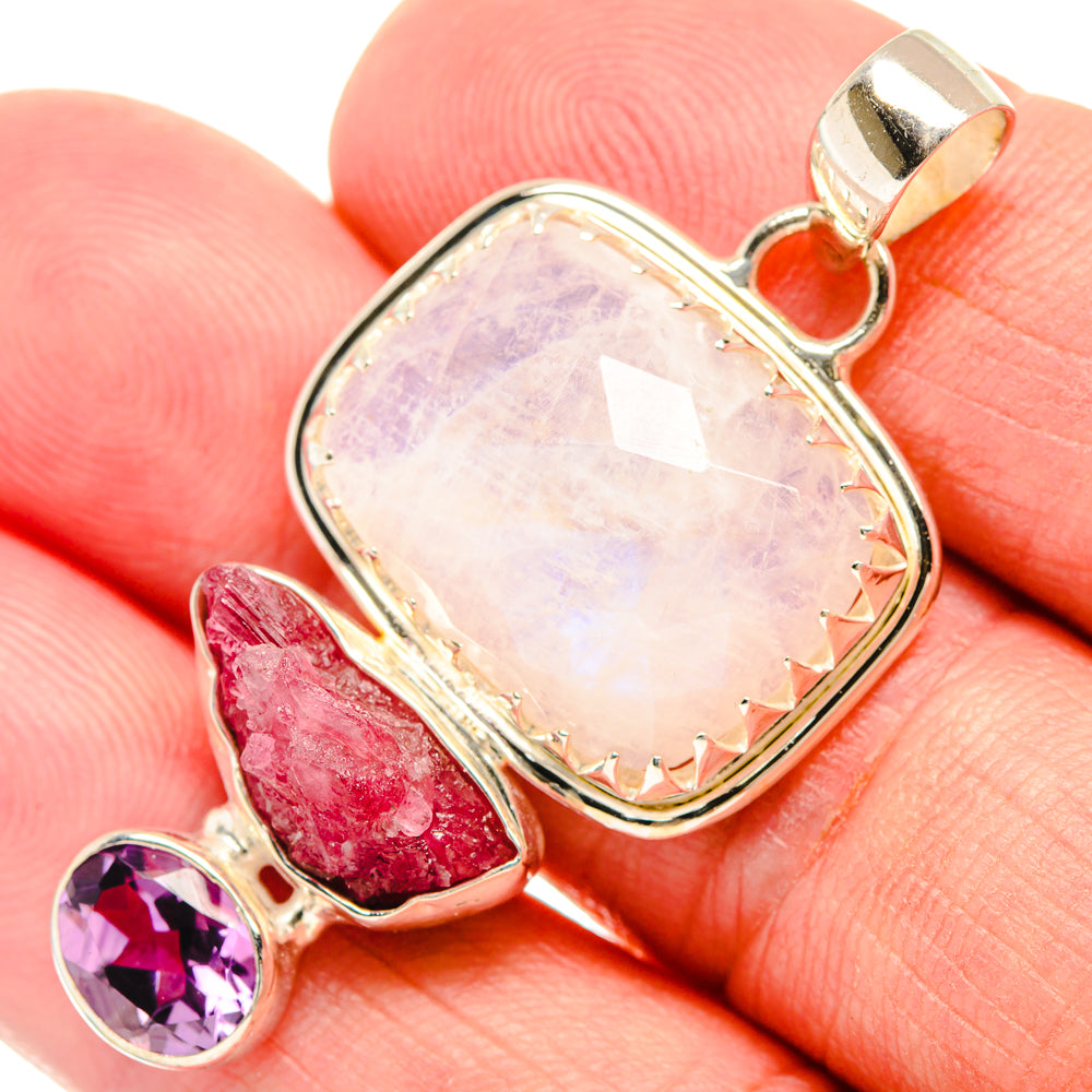Rainbow Moonstone Pendants handcrafted by Ana Silver Co - PD27887
