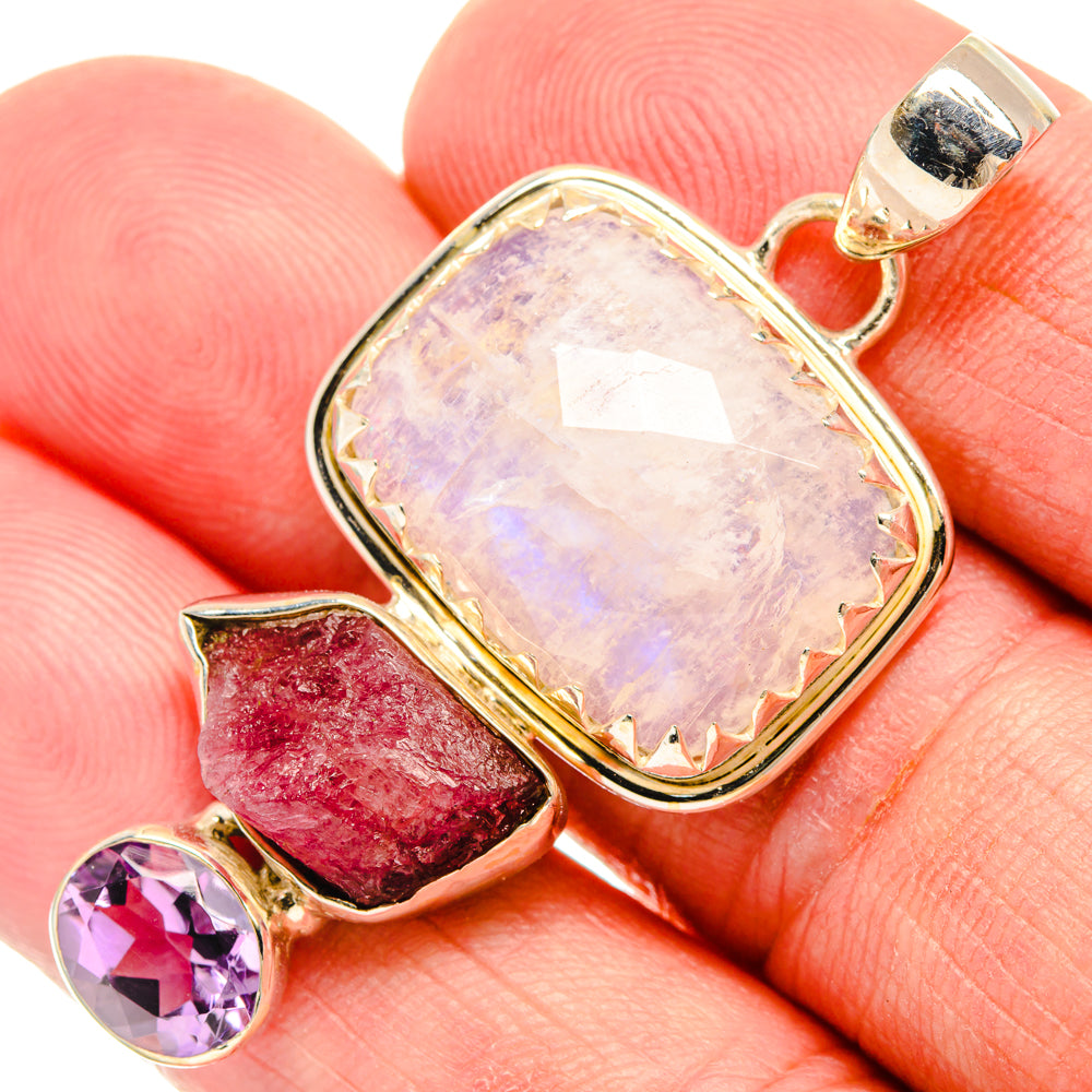 Rainbow Moonstone Pendants handcrafted by Ana Silver Co - PD27888