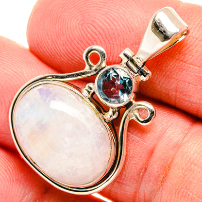 Rainbow Moonstone Pendants handcrafted by Ana Silver Co - PD27890