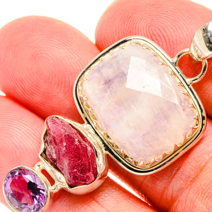 Rainbow Moonstone Pendants handcrafted by Ana Silver Co - PD27891