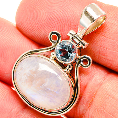 Rainbow Moonstone Pendants handcrafted by Ana Silver Co - PD27893