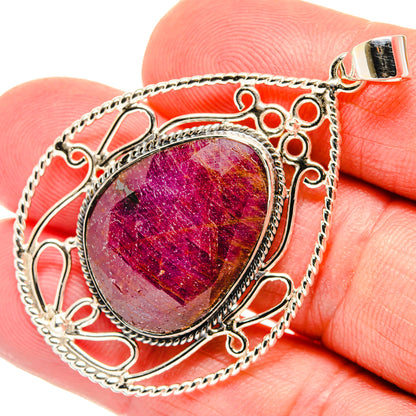 Ruby Pendants handcrafted by Ana Silver Co - PD27899